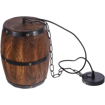 ŻYRANDOL RETRO KLOSZ LAMPY PODŁOGOWEJ DREWNIANY