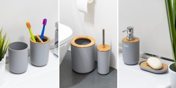 НАБОР ДЛЯ ТУАЛЕТА TEESA GREY + BAMBOO 6 ЭЛЕМЕНТОВ.