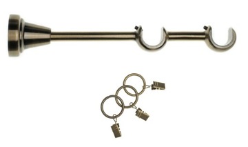 ДВОЙНОЙ МЕТАЛЛИЧЕСКИЙ КАРДИН 19+19ММ АНТИЧНОЕ ЗОЛОТО СТАРОЕ ЗОЛОТО 240см НАБОР