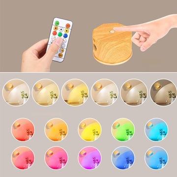 RGB СВЕТОДИОДНЫЙ НАСТЕННЫЙ СВЕТИЛЬНИК БЕСПРОВОДНОЙ С ДИСТАНЦИОННЫМ УПРАВЛЕНИЕМ, ДИММИРУЕМАЯ ЦВЕТ ДЕРЕВА