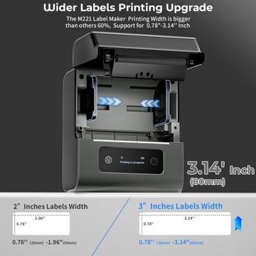Phomemo Label Maker- With 3pcs Labels M221 Address Label Printer 3 Inch
