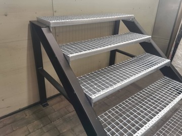 Schody wolnostojące zewnętrzne Csystem, stopnie ocynkowane 80 70 lub 60cm