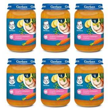 GERBER obiadek jarzynki z delikatnym schab 6x190g