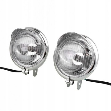 HALOGEN SZPERACZ Z DASZKIEM 2 SZT. LIGHTBAR CHROM DO MOTOCYKLA