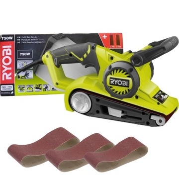 ЛЕНТОЧНО-ШЛИФОВАЛЬНАЯ МАШИНА RYOBI EBS750 750 Вт ЭЛЕКТРОННАЯ 533x76 мм +3 ЛЕНТЫ