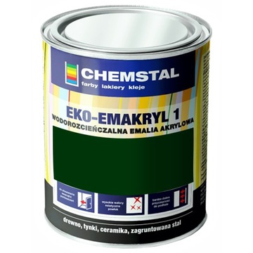 Farba akrylowa EKO-EMAKRYL CHEMSTAL Zielony 0,8L