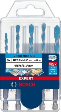 BOSCH Zestaw wierteł EXPERT HEX-9 MultiConstruction 4/5/6/6/8 mm 5 części