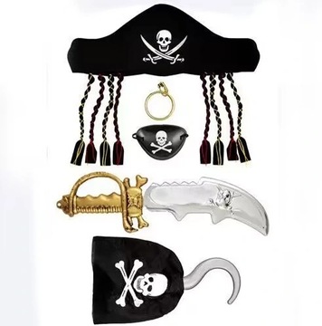 STRÓJ PIRATA PIRAT PIRATKA DUŻY ZESTAW 3-10LAT 107