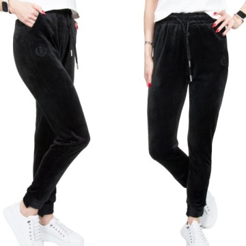 OCIEPLANE WELUROWE DAMSKIE SPODNIE DRESOWE wysoki stan 5XL/6XL