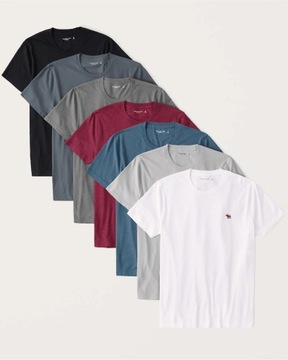 7 t-shirt Abercrombie Hollister koszulka L 7-pack