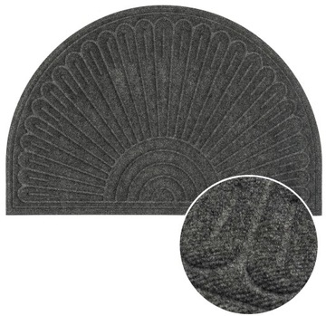 КОВРИК ДЛЯ ОБУВИ ВХОДНОЙ, ТОЛСТЫЙ, ПОЛУКРУГ, 60х90