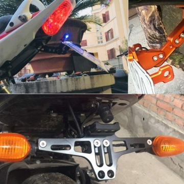 УНИВЕРСАЛЬНЫЙ ДЕРЖАТЕЛЬ НОМЕРНОГО ЗНАКА ПОДСВЕТКА МОТОЦИКЛ