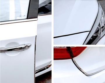 ДЕКОРАТИВНАЯ ПОЛОСКА ХРОМИРОВАННАЯ ПОЛОСКА ДЛЯ РЕШЕТКИ И КРОМКИ ДВЕРИ КРЫШКА С СЕРЕБРЯНОЙ КРОМКОЙ