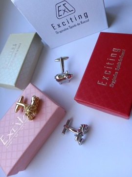 Spinki do mankietów EXC Cztery Asy Karty do Gry Poker Kareta Asów