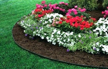 Бордюр садовый газонный пластиковый гибкий бордюр черный 6 см 10 м