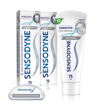 2 x Pasta do zębów Sensodyne Odbudowa i Ochrona Whitening 75ml + GRATIS
