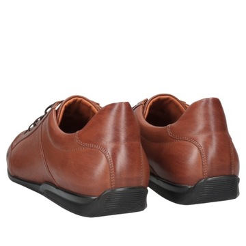 Męskie półbuty skórzane buty brązowe Conhpol