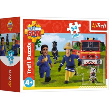 Puzzle 4w1 Strażak Sam Mini 54 elementów Trefl