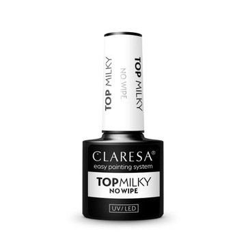 CLARESA TOP NO WIPE MILKY mleczny top hybryda 5 ml