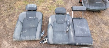 KOMPLET SEDADLA POHOVKA ZADNÍ VOLVO XC60 II KŮŽE ČERNÁ ELEKTRICKÉ