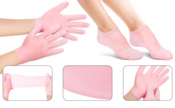 Носки силиконовые для потрескавшихся пяток, регенерирующие пятки, на 2 пары процедур.