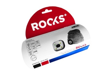 Теплая черная зимняя шапка со светодиодным фонариком USB