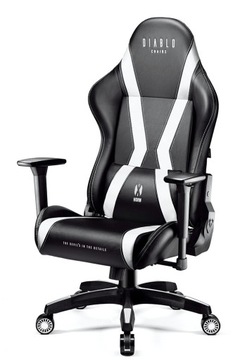 СТУЛ DIABLO X-ONE HORN (XL) ЧЕРНО-БЕЛЫЙ