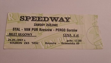 STAL RZESZÓW - STAL GORZÓW WLKP 25-05-1997 - ŻUŻEL SPEEDWAY
