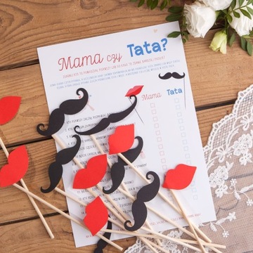 ИГРА «Детский душ» Мама или папа? + карты сверху