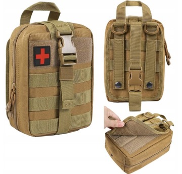 APTECZKA TAKTYCZNA TURYSTYCZNA SURVIVAL SASZETKA WOJSKOWA MEDYCZNA KHAKI