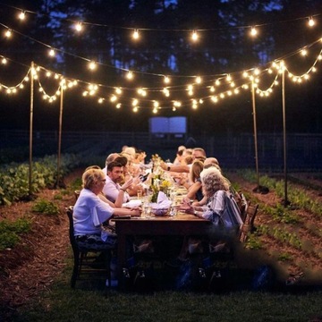 Садовые светильники SOLAR GARLAND LIGHT цепочка 7.6M 27 LED ЛАМПОЧКИ