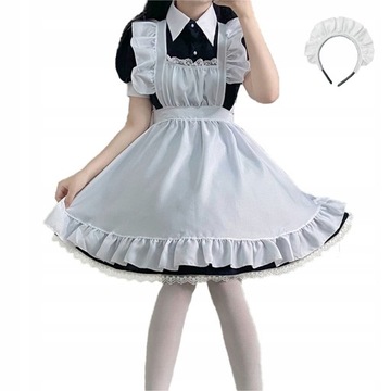 Lolita KOSTIUM POKOJÓWKA Maid Cosplay Maidme Cos