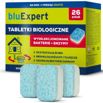 bluEXPERT TABLETKI DO SZAMBA OCZYSZCZALNI NA ROK BAKTERIE ENZYMY ALL in ONE