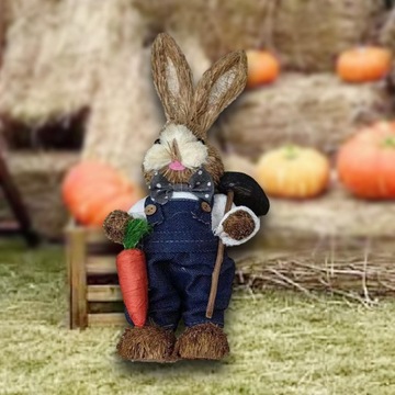 Незаконченный набор соломенных материалов в стиле пасхального кролика своими руками