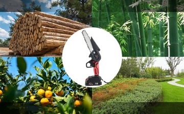 НАБОР АККУМУЛЯТОРНОЙ ЦЕПНОЙ ПИЛЫ 4XCHAIN ​​2XАККУМУЛЯТОРНАЯ РУЧНАЯ ЭЛЕКТРИЧЕСКАЯ ЦЕПНАЯ ПИЛА 800ВТ