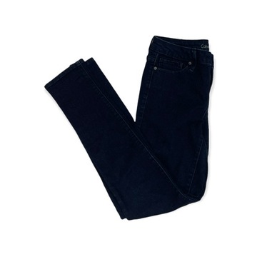 Jeansowe granatowe spodnie damskie Calvin Klein 32