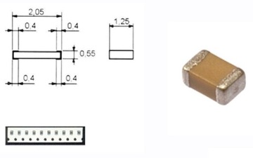 3,3 pF 5% 50 V SMD 0805 22 szt 16.7.2