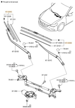 ЩЕТКИ ПЕРЕДНЕГО СТЕКЛООЧИСТИТЕЛЯ MAZDA 6 GJ CX-5 KE ОРИГИНАЛ