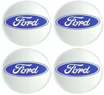 EMBLEMATY NAKLEJKI NA KOLPAKI ALU FELGI FORD 50MM