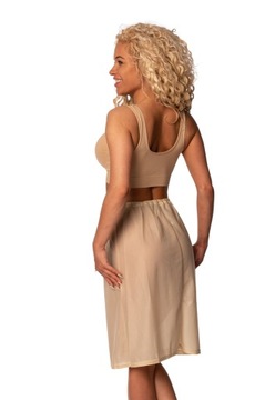 ПОЛОВИНА ПЕТТАЙМА ДЛЯ ПЛАТЬЯ ЖЕНСКОЕ НИЖНЕЕ БЕЛЬЕ БЕЖЕВАЯ ГЛАДКАЯ ЮБКА L