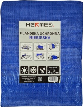 PLANDEKA NIEBIESKA 3x4 m MOCNA, plandeki