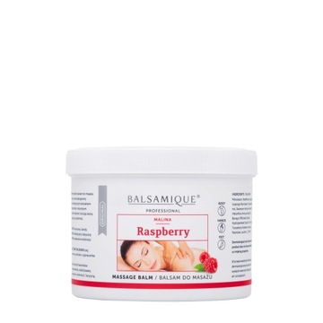 MALINOWY BALSAM DO MASAŻU BALSAMIQUE MALINA 500 ML MASAŻ WŁOSÓW TWARZY