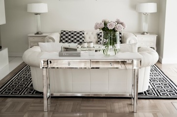 Biurko czarne szkło, stelaż X, na wymiar