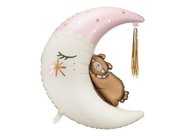 BALON FOLIOWY MIŚ NA KSIĘŻYCU 80CM X 98CM