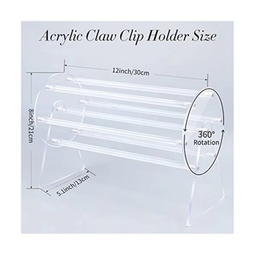 Акриловый держатель-органайзер с зажимом для когтей, вращающийся на 360 градусов держатель зажима для когтей и
