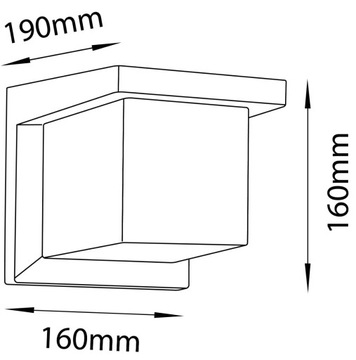 Садовый настенный светильник Наружный фасадный настенный светильник E27 LED IP44 АЛЮМИНИЙ