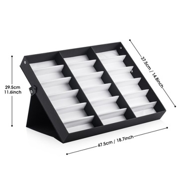 POLMART DISPLAY PALLET CUVETTE ЧЕХОЛ ДЛЯ СТЕКЛОВ 18 ПАР - ДВОЙНАЯ ЗАКРЫТИЯ