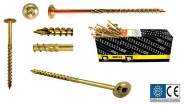 WKRĘTY CIESIELSKIE DO DREWNA 5x80 TORX ŁEB TALERZOWY PODKŁADKOWY DMX 200szt