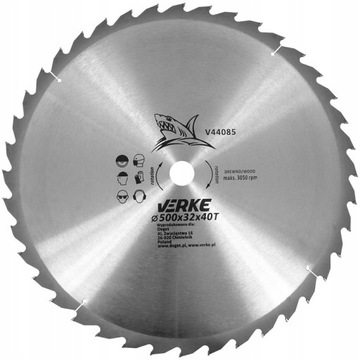 TARCZA PIŁA WIDIOWA DO DREWNA 500 x 32mm 40T WIDIA