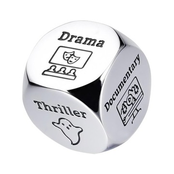 Movie Night Dice Boyfriend Girlfriend Him Her Stainless Steel Date Night